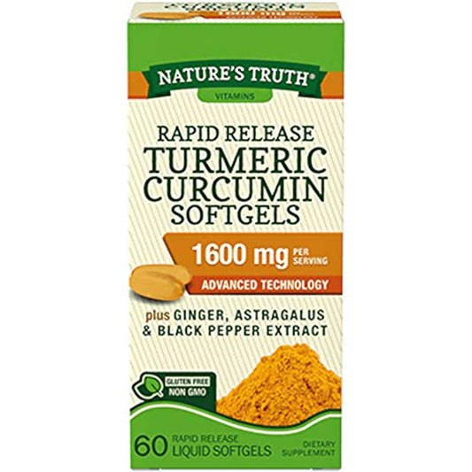 Nature's Truth Rapid Release Turmeric Curcumin 60 Softgels Vitamins & Supplements Pasteur Pharmacy