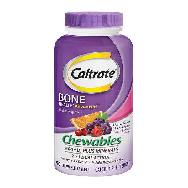 Caltrate Chewables 600 Plus D3 Plus Minerals Calcium Vitamin D Supplement Punches & Awls Pasteur Pharmacy