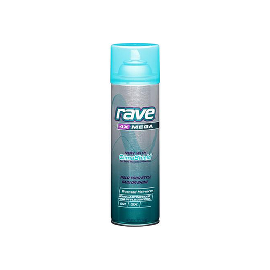 Rave 4x Mega Altitude Super Hold Hairpsray, 11 oz - Unscented Aerosol Hair Care Pasteur Pharmacy
