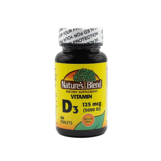 Nature's Blend® Vitamin D3 5000 IU 100 Tablets Vitamins & Supplements Pasteur Pharmacy