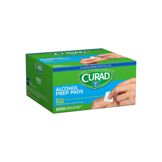 Curad Sterile Alcohol Swabs, Thick & Absorbent Prep Pads – 70% Isopropyl Alcohol, 200 Count First Aid Pasteur Pharmacy