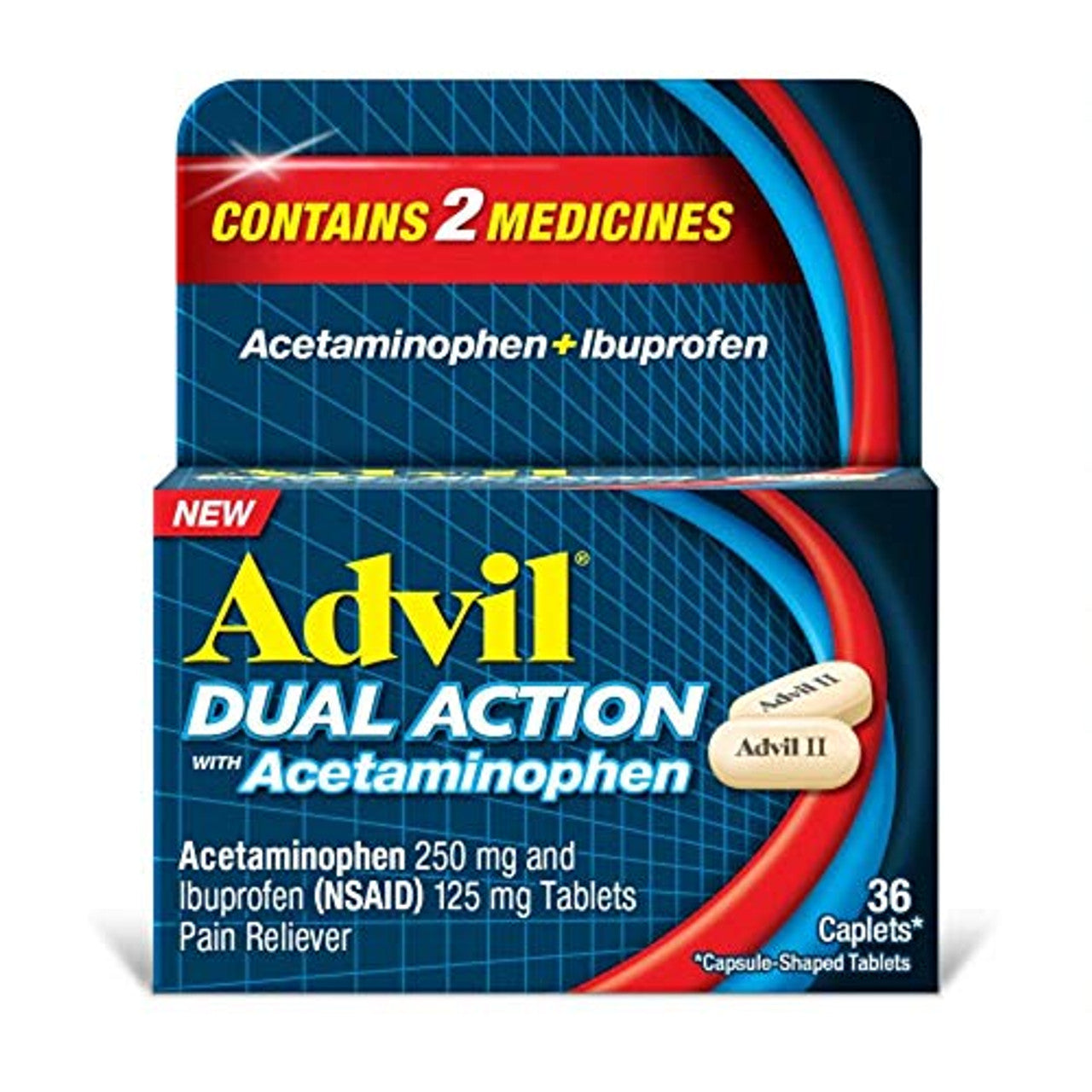 Advil Dual Action With Acetaminophen Caplets Pain Reliever Health & Beauty Pasteur Pharmacy