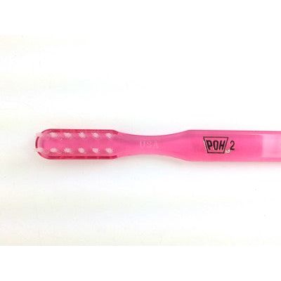 Poh 2 Adult 2 Row Orthodontic Toothbrush, Soft, For Braces Made In Usa Toothbrushes Pasteur Pharmacy