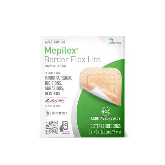 Border Flex Lite 3x3 Dressings For Surgical Incisions, Abrasions, Blisters Salad Dressing Pasteur Pharmacy