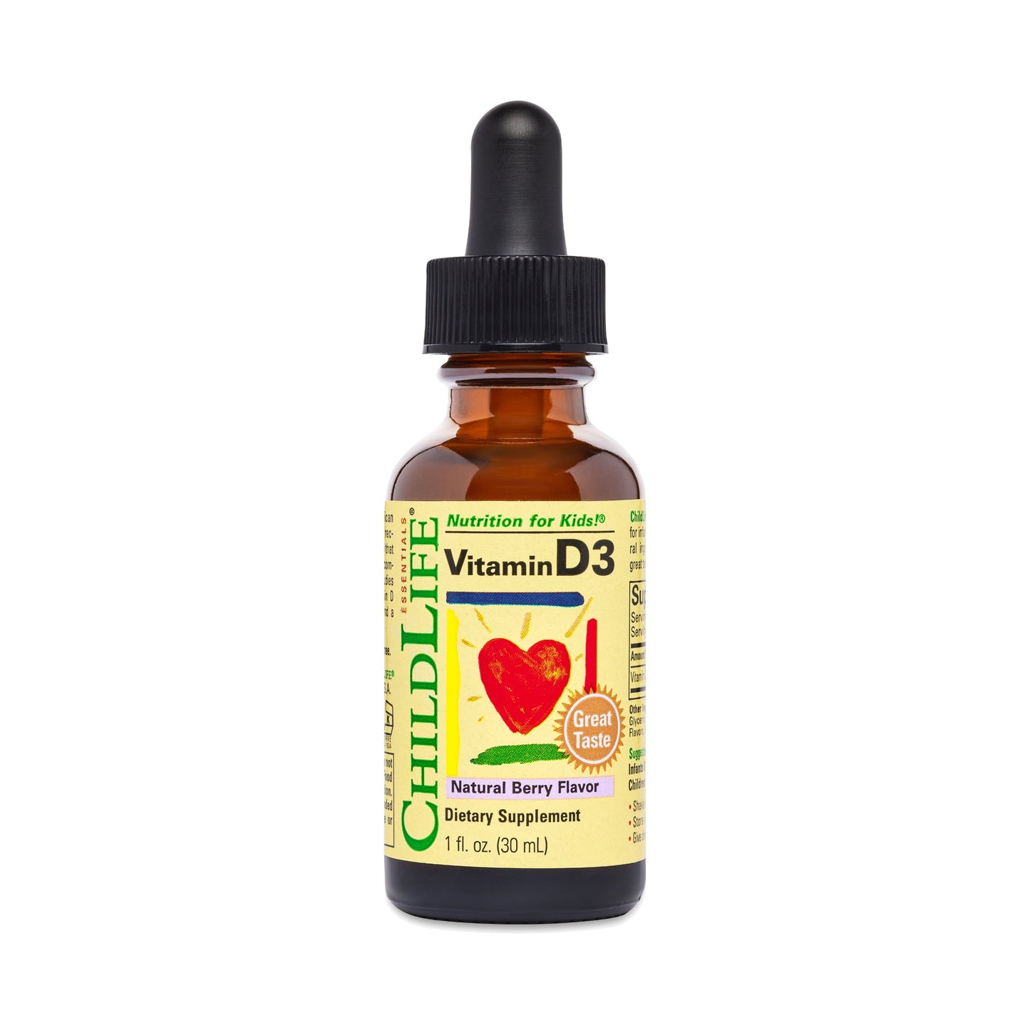 ChildLife® Essentials Liquid Vitamin D3 – Natural Berry Flavor Vitamins & Supplements Pasteur Pharmacy