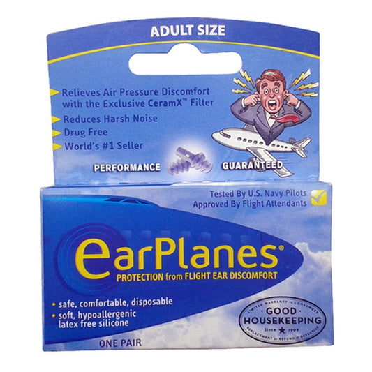 EarPlanes Adult Ear Plugs for Airplane Pressure Relief & Noise Reduction Ear Care Pasteur Pharmacy