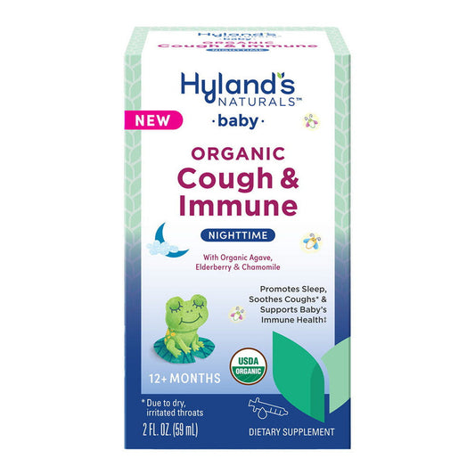 Hyland's Naturals Baby Organic Cough & Immune Syrup Nighttime 2 Oz Medicine & Drugs Pasteur Pharmacy