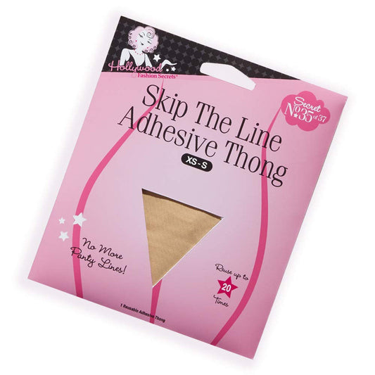 Hollywood 3 Fashion Secrets Skip The Line Adhesive Thong Reusable Size Xs/s Construction Lines Pasteur Pharmacy