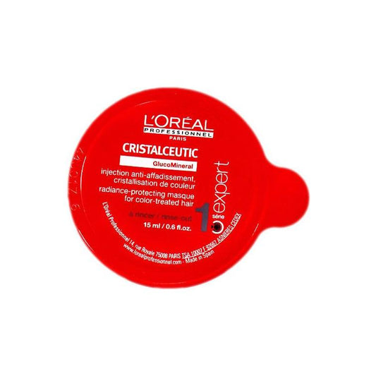 L'Oreal Serie Expert Cristalceutic Radiance Protecting Masque - 1 tube x 0.6 oz Hair Masque Pasteur Pharmacy
