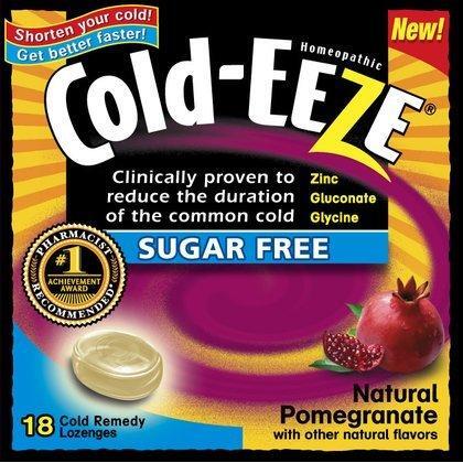 Cold-Eeze Lozenges Natural Pomegranate Sugar Free Box Respiratory Care Pasteur Pharmacy