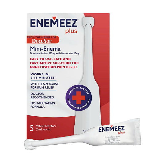 Enemeez Plus Docusol Constipation Pain Relief, Mini Enema Health & Beauty Pasteur Pharmacy