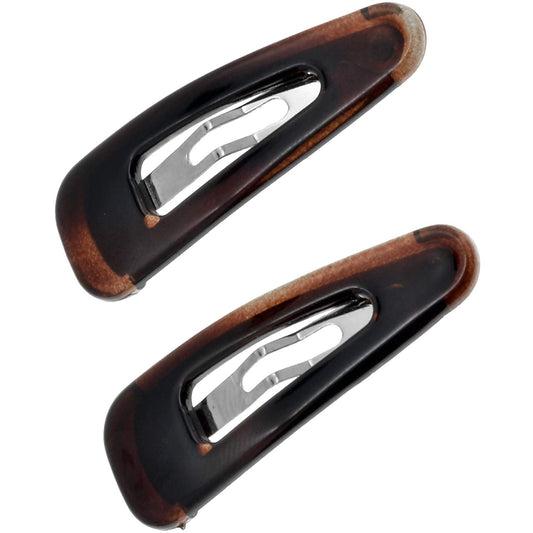 Camila Paris AD89/2 French Hair Barrettes Clips, Snap Hair Slides Clic Clac For Women, Styling Girls Side Slide-in Metal Snap Pin Hair Accessories For Women. Strong Hold, No Slip Grip, Made In France Hair Care Pasteur Pharmacy