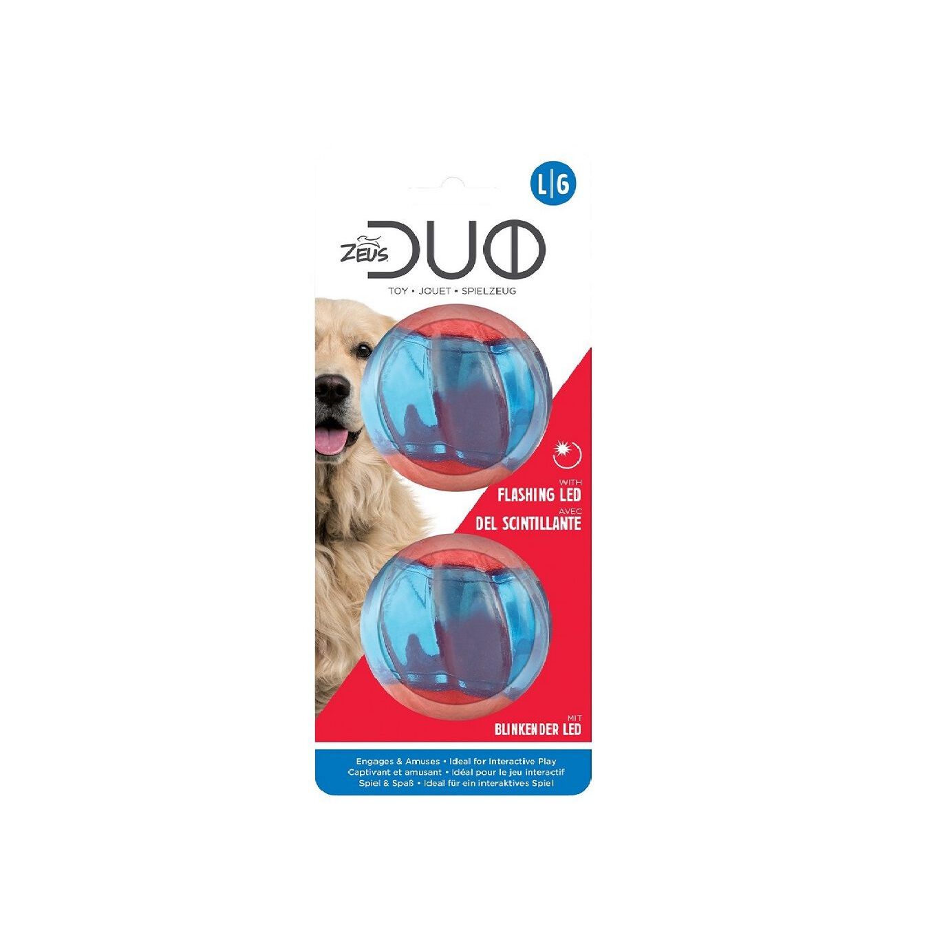 Zeus Duo Balls With Led, Interactive Dog Toys Large Dog Toys Pasteur Pharmacy