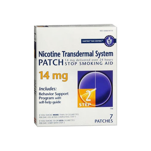 Habitrol Nicotine Transdermal System Patches, 14 Mg, Step 2 Appliques & Patches Pasteur Pharmacy