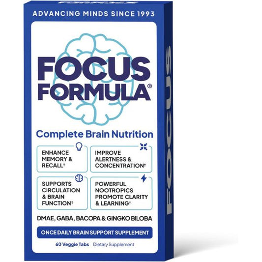 Focus Formula Nootropic Brain Supplement - & Energy Booster - 60 Tablets Dog Food Pasteur Pharmacy