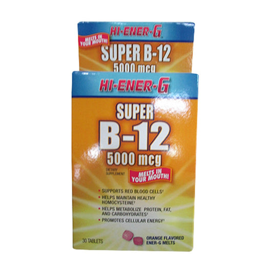 Hi-Ener-G Super B12 5000 Mcg Tablets, By Windmill Vitamins & Supplements Pasteur Pharmacy