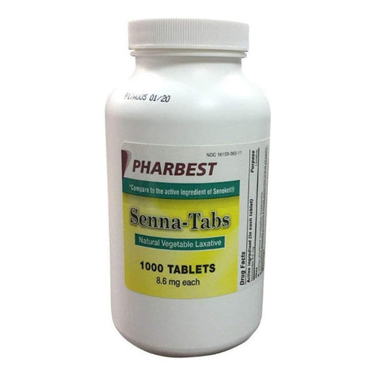 Senna Laxative 8.6 mg, Natural Vegetable Origin, 1000 Tablets Medicine & Drugs Pasteur Pharmacy