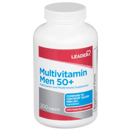 Leader Health Care Multivitamin, Men 50+, Tablets Vitamins & Supplements Pasteur Pharmacy