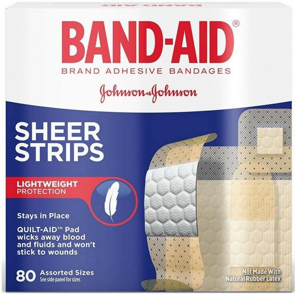 Band-aid Tru-Stay Sheer Lightweight Protection Adhesive Bandages 80ct First Aid Pasteur Pharmacy