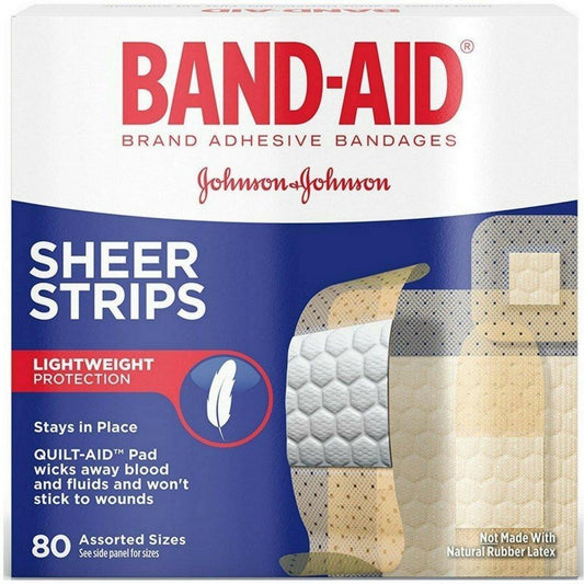 Band-aid Tru-Stay Sheer Lightweight Protection Adhesive Bandages 80ct First Aid Pasteur Pharmacy