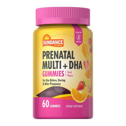Sundance Vitamins Prenatal Multi + DHA Gummies Natural Fruit Flavor Vitamins & Supplements Pasteur Pharmacy