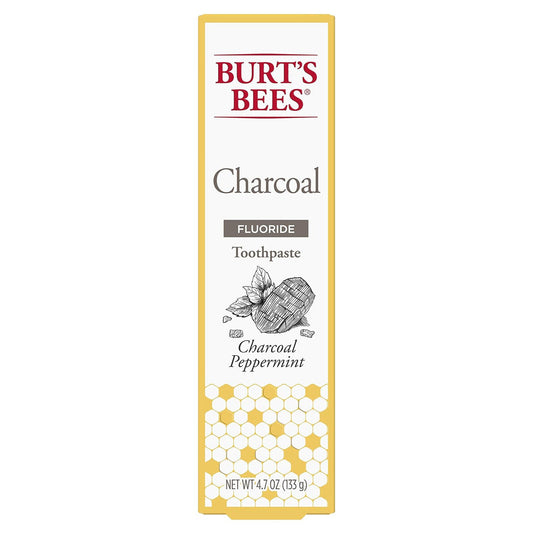 Burt's Bees Charcoal + Whitening Mountain Mint Fluoride Toothpaste 4.7 oz Toothpaste Pasteur Pharmacy