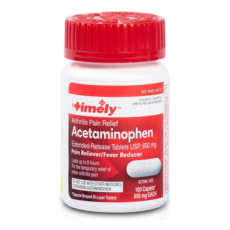 Time-Cap Labs Timely Acetaminophen 650 Mg, 100 Caplets Medicine & Drugs Pasteur Pharmacy