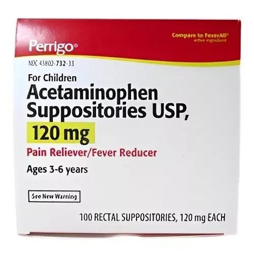 Perrigo Acetaminophen Rectal Suppositories 120mg 100ct Health Care Pasteur Pharmacy