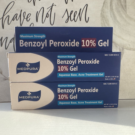 MEDPURA Maximum Strength Aqueous Base Acne Treatment Gel 2Pack Exp:12/25 Conductivity Gels & Lotions Pasteur Pharmacy