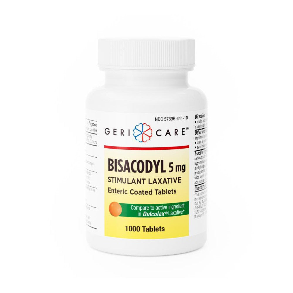 GeriCare Bisacodyl 5mg Stimulant Laxative Tablets Medicine & Drugs Pasteur Pharmacy
