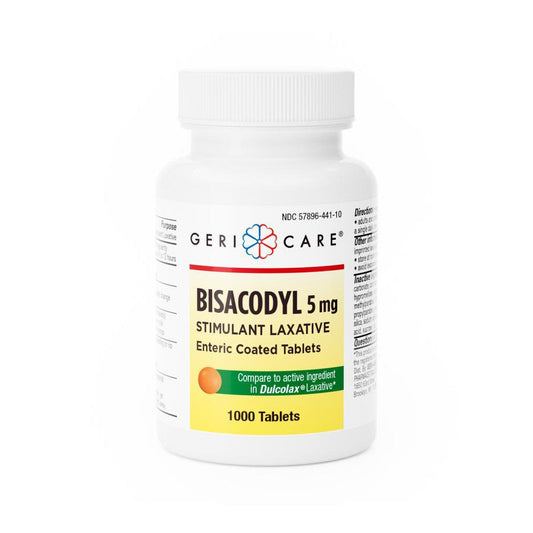 GeriCare Bisacodyl 5mg Stimulant Laxative Tablets Medicine & Drugs Pasteur Pharmacy