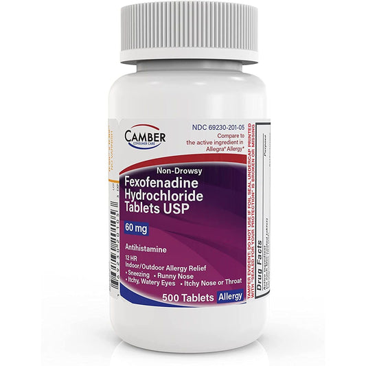 Camber Fexofenadine Hydrochloride, 500 Tabs Vitamins & Supplements Pasteur Pharmacy