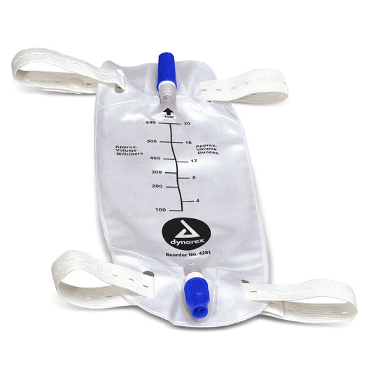 Urinary Leg Bag With Anti-Reflex Valve Medium 12Ct Medical Supplies Pasteur Pharmacy