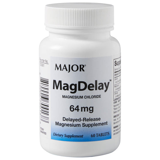 Major MagDelay Magnesium Chloride 64mg – Gentle, High-Absorption Support