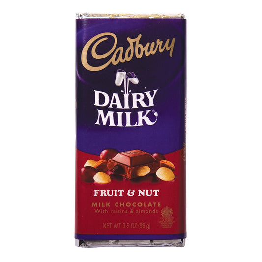 Cadbury Fruit And Nut Milk Chocolate 3.5 Oz Bar Candy & Chocolate Pasteur Pharmacy