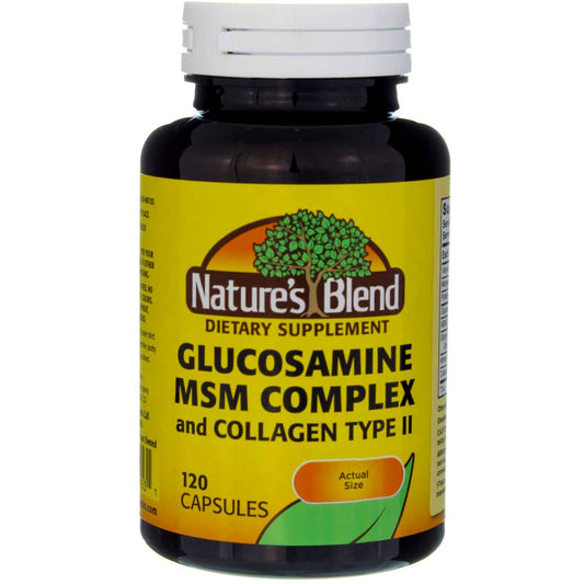 Nature's Blend Glucosamine MSM & Collagen Type II, Capsules 120 Ct Vitamins & Supplements Pasteur Pharmacy