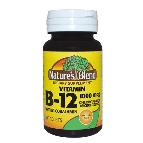 Nature's Blend Vitamin B-12 Methylcobalamin – 1000 Mcg (60 Microlozenges) Vitamins & Supplements Pasteur Pharmacy