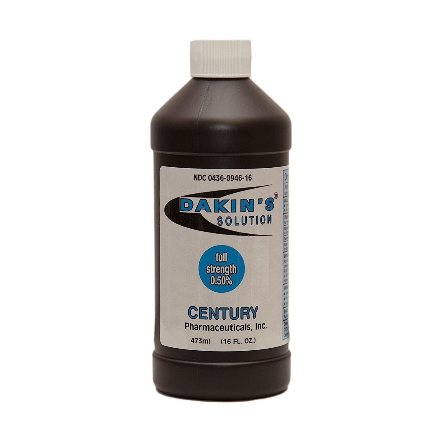 Dakin's Century Pharmaceuticals Solution Full Strength - 16 Oz First Aid Pasteur Pharmacy