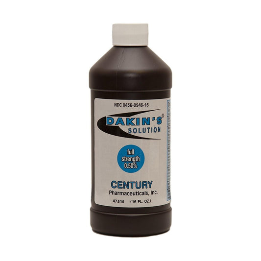 Dakin's Century Pharmaceuticals Solution Full Strength - 16 Oz First Aid Pasteur Pharmacy