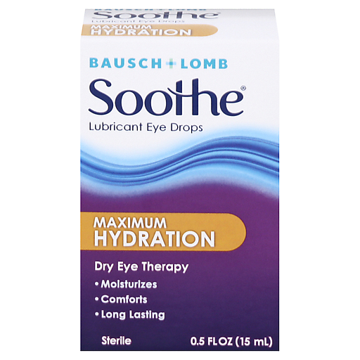 Soothe Bausch + Lomb Long Lasting Hydration Lubricant Eye Drops, 0.5 FL OZ Eye Drops & Lubricants Pasteur Pharmacy
