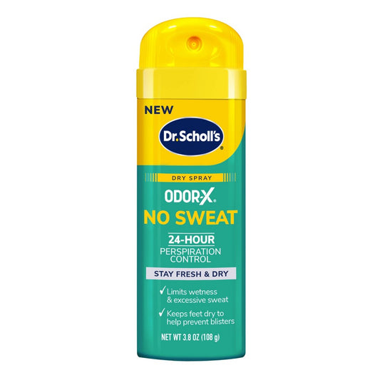 Dr. Scholl's Odor X No Sweat Dry Foot Spray - 3.8oz Foot Care Pasteur Pharmacy