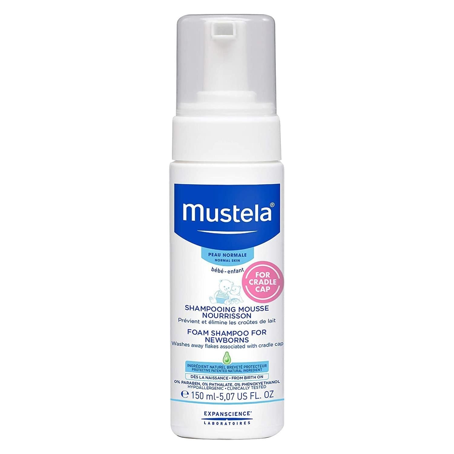 Mustela Baby Cradle Cap Foam Mousse Shampoo 5.07 Oz? Baby Shampoo Pasteur Pharmacy