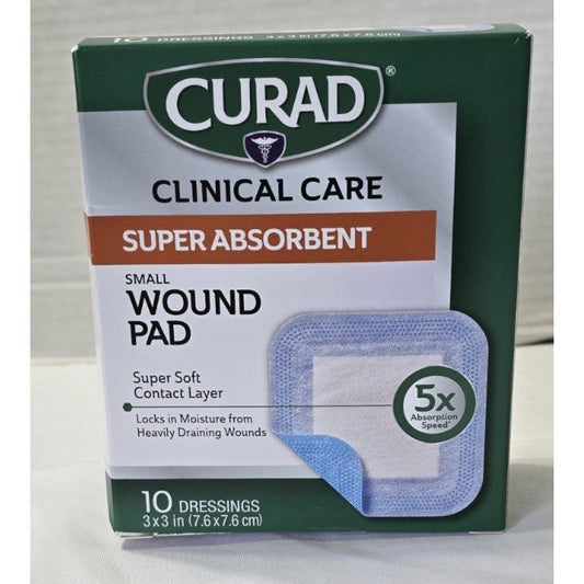 Curad Super Absorbent Wound Pad Small 3 X 3 First Aid Pasteur Pharmacy