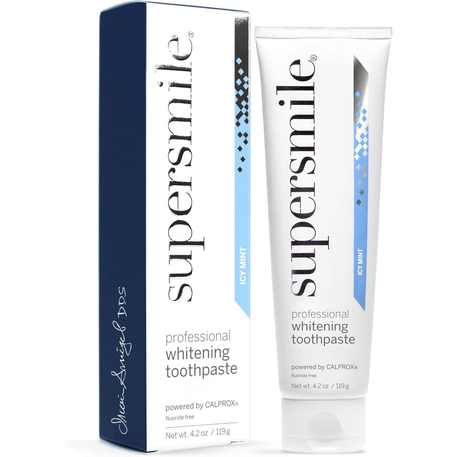 Supersmile ICY Mint Fluoride-Free 4.2 Oz Toothpaste Pasteur Pharmacy