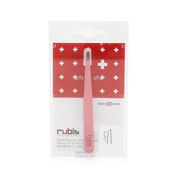 Rubis Switzerland Slant Tweezer Matte Pink Tweezers Pasteur Pharmacy
