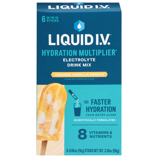Liquid I.V. Hydration Multiplier Electrolyte Orange Vanilla Dream Drink Mix Packets Powdered Beverage Mixes Pasteur Pharmacy