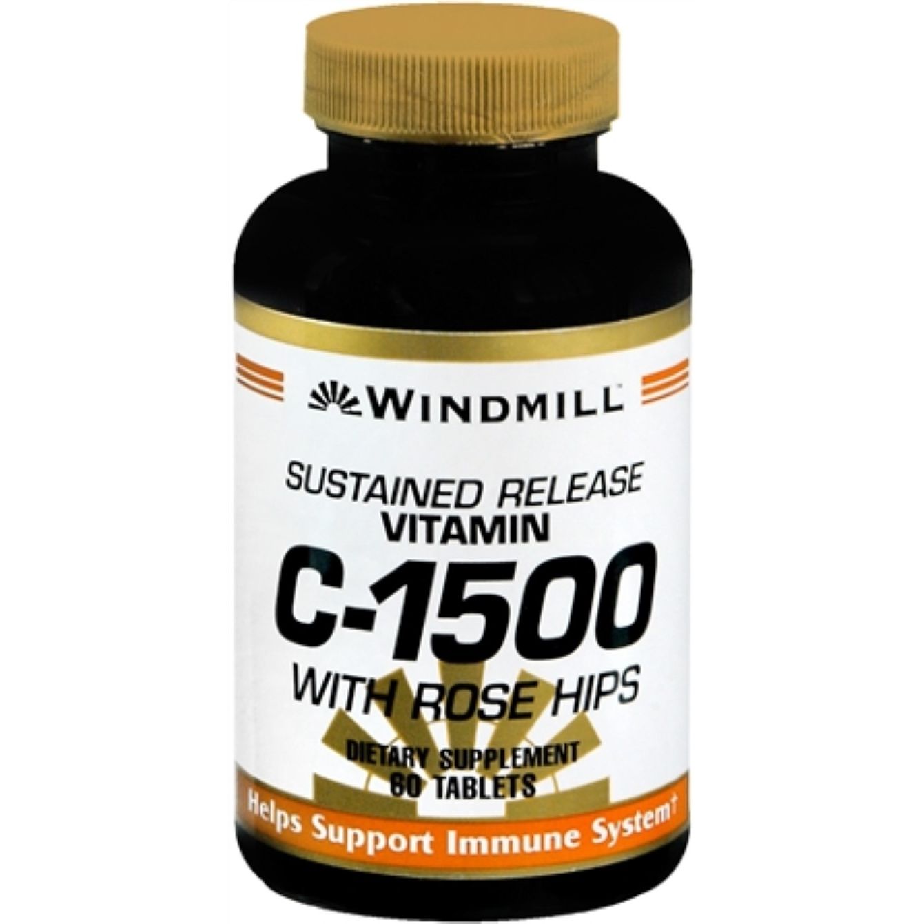 Windmill Vitamin C-1500 Mg Rose Hips Sustained Release 60 Tablets Vitamins & Supplements Pasteur Pharmacy