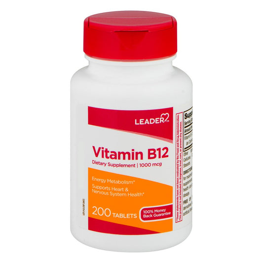 Leader (Tm) Vitamin B 12 1000 Mcg Tablet 200Ea Vitamins & Supplements Pasteur Pharmacy