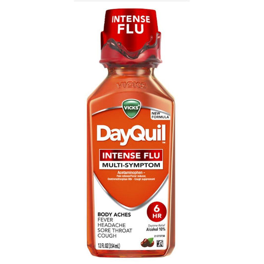 Vicks DayQuil Intense Flu Multi-Symptom Liquid Medicine Medicine & Drugs Pasteur Pharmacy