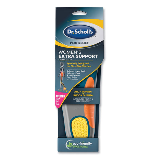 Dr. Scholl's Pain Relief Extra Support Orthotic Insoles For Women Sizes 6 To 11 -- 1 Pair Foot Care Pasteur Pharmacy